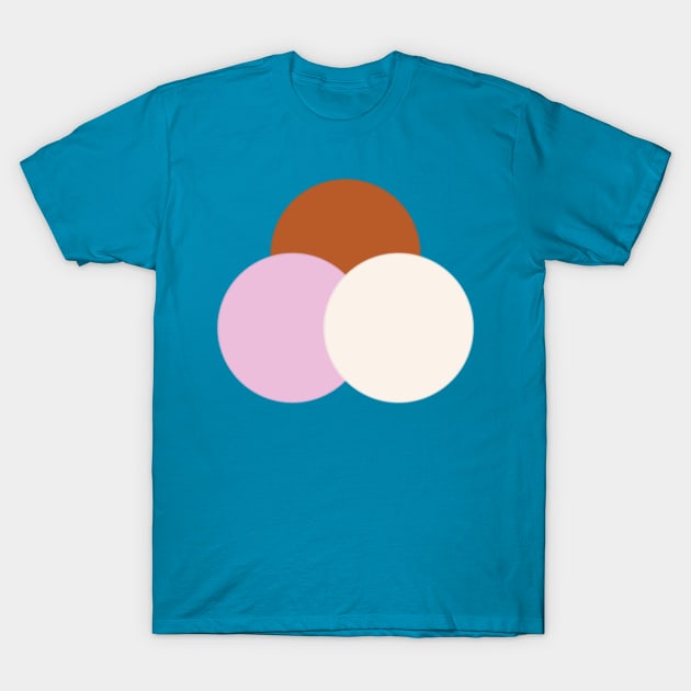 Three Scoops of Neapolitan Ice Cream T-Shirt by yayor